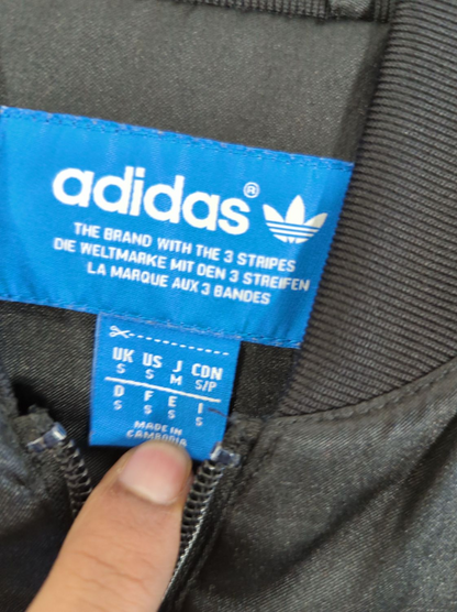 Adidas Black Windbreaker Jacket with New York's Finest Logo - Size L