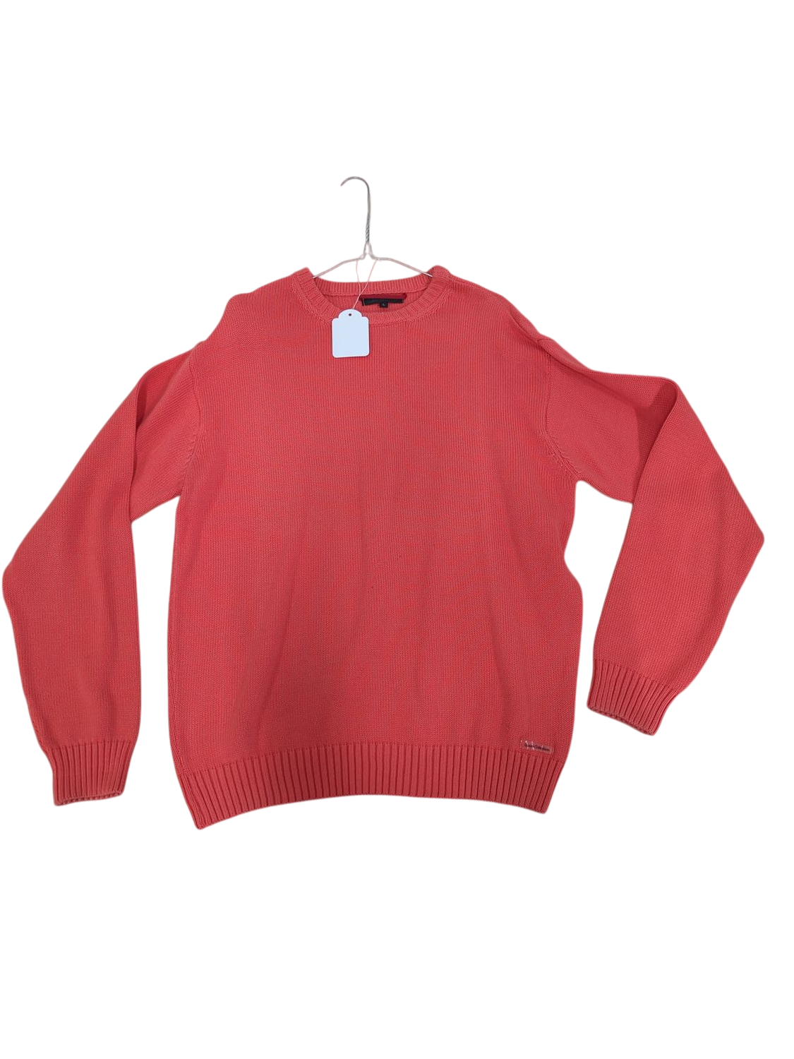 Guess Collection Coral Red Knit Sweater - Size L