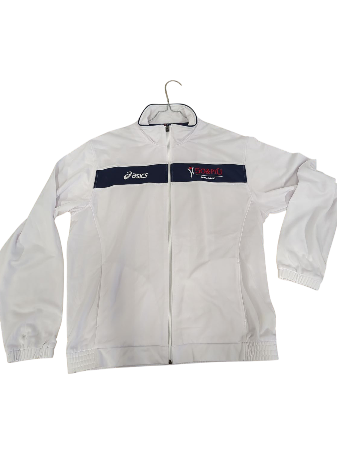 Asics Team Line Tennis Jacket - White/Navy