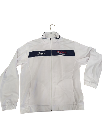 Asics Team Line Tennis Jacket - White/Navy