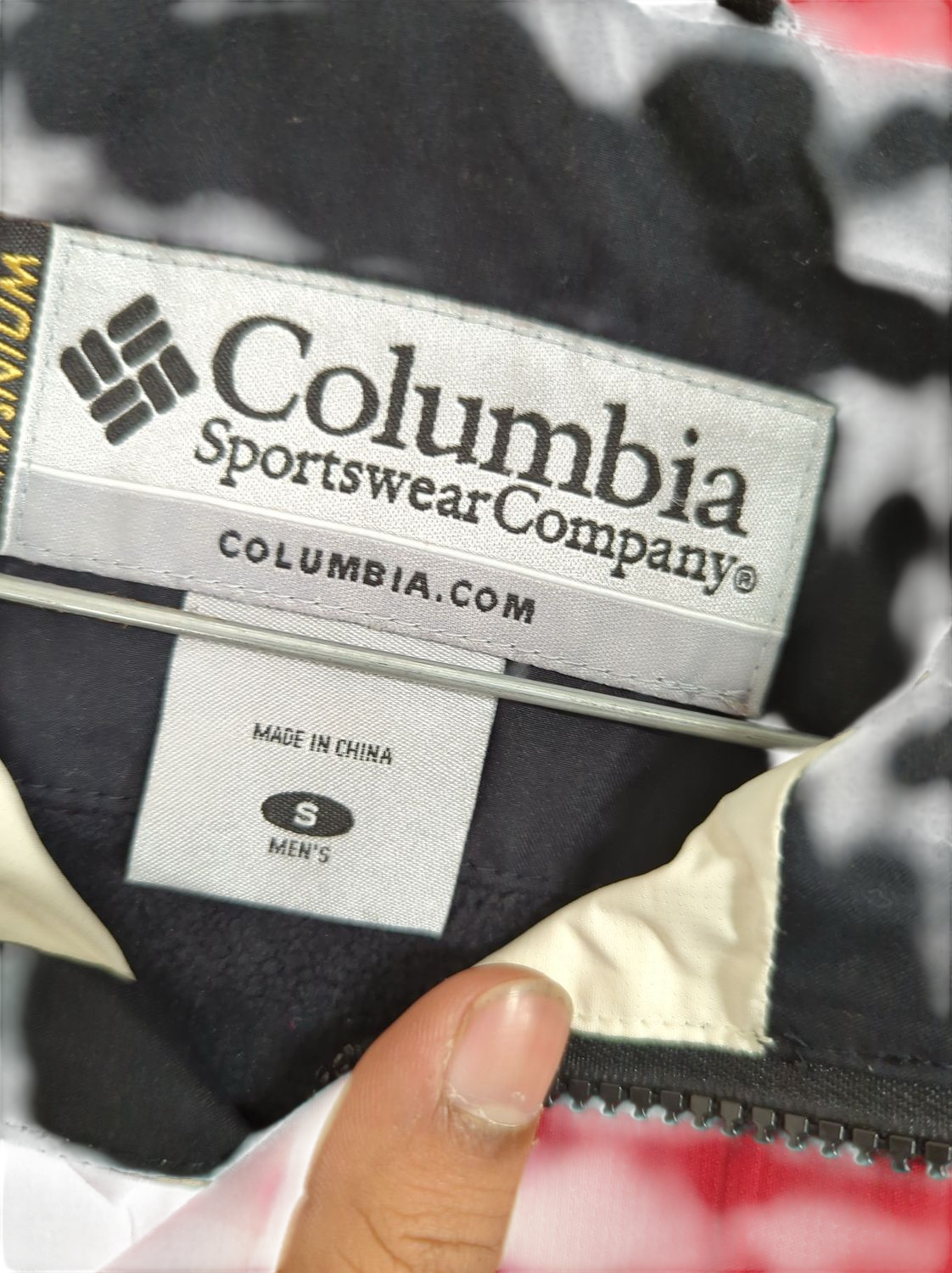 Columbia Sportswear Red & White Windbreaker Jacket - Size S