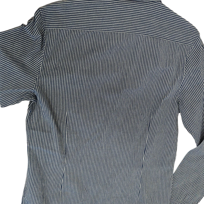 Lee Blue & White Striped Button-Down Shirt - Slim Fit