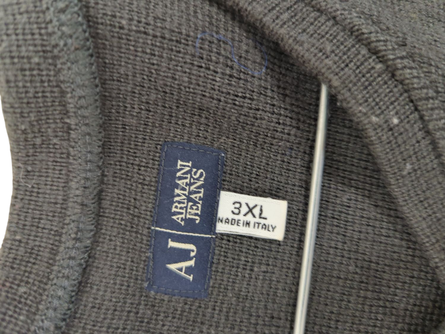 Armani Jeans Black & Grey Sweatshirt - Size 3XL - Made in Italy