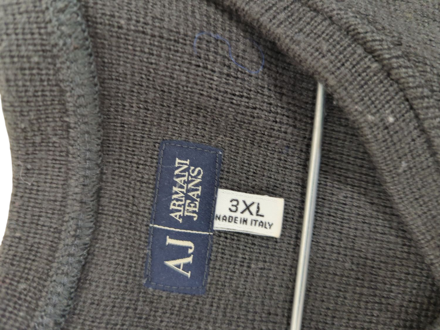 Armani Jeans Black & Grey Sweatshirt - Size 3XL - Made in Italy