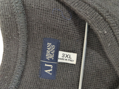 Armani Jeans Black & Grey Sweatshirt - Size 3XL - Made in Italy