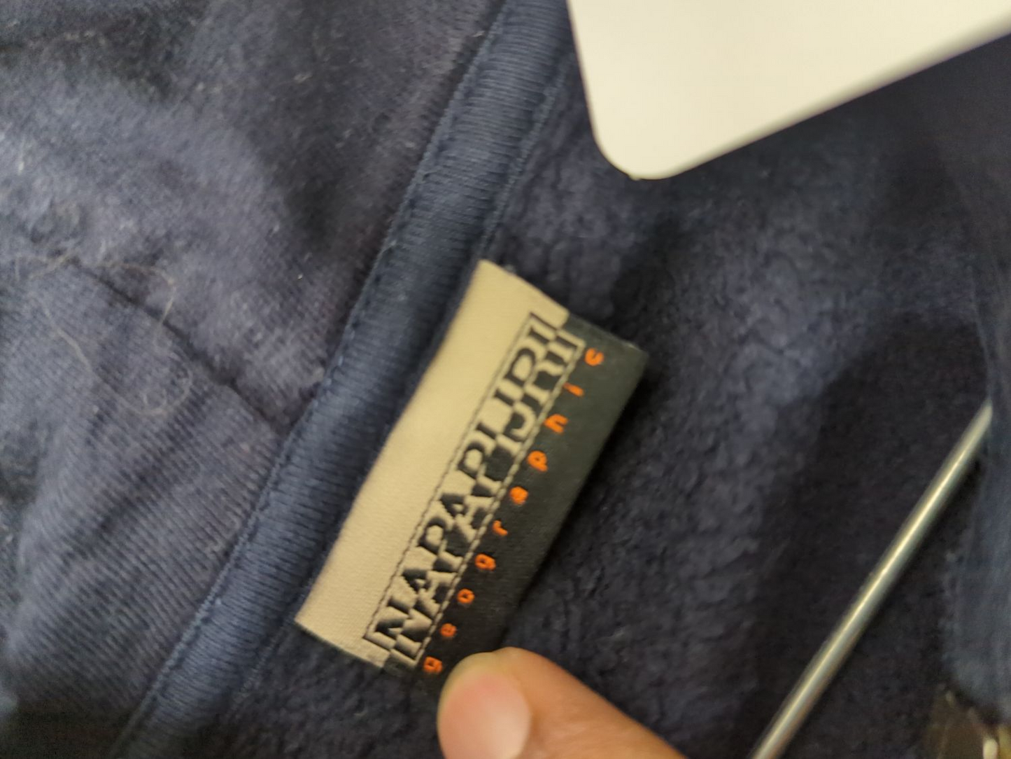 Napapijri Navy Blue Zip-Up Jacket - Size XXL