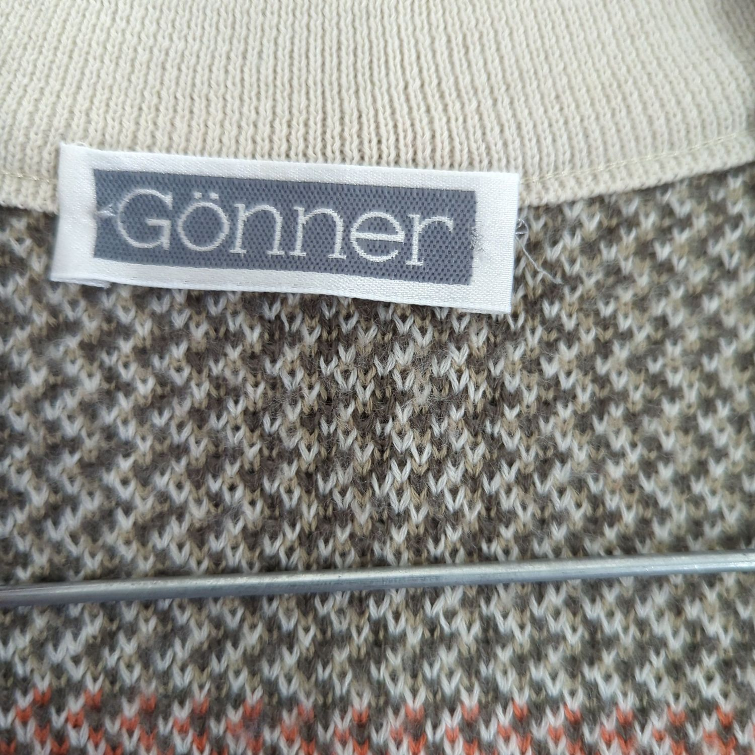 Gönner Houndstooth Knit Vest - Size 44 - Made in Germany