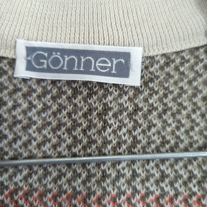 Gönner Houndstooth Knit Vest - Size 44 - Made in Germany