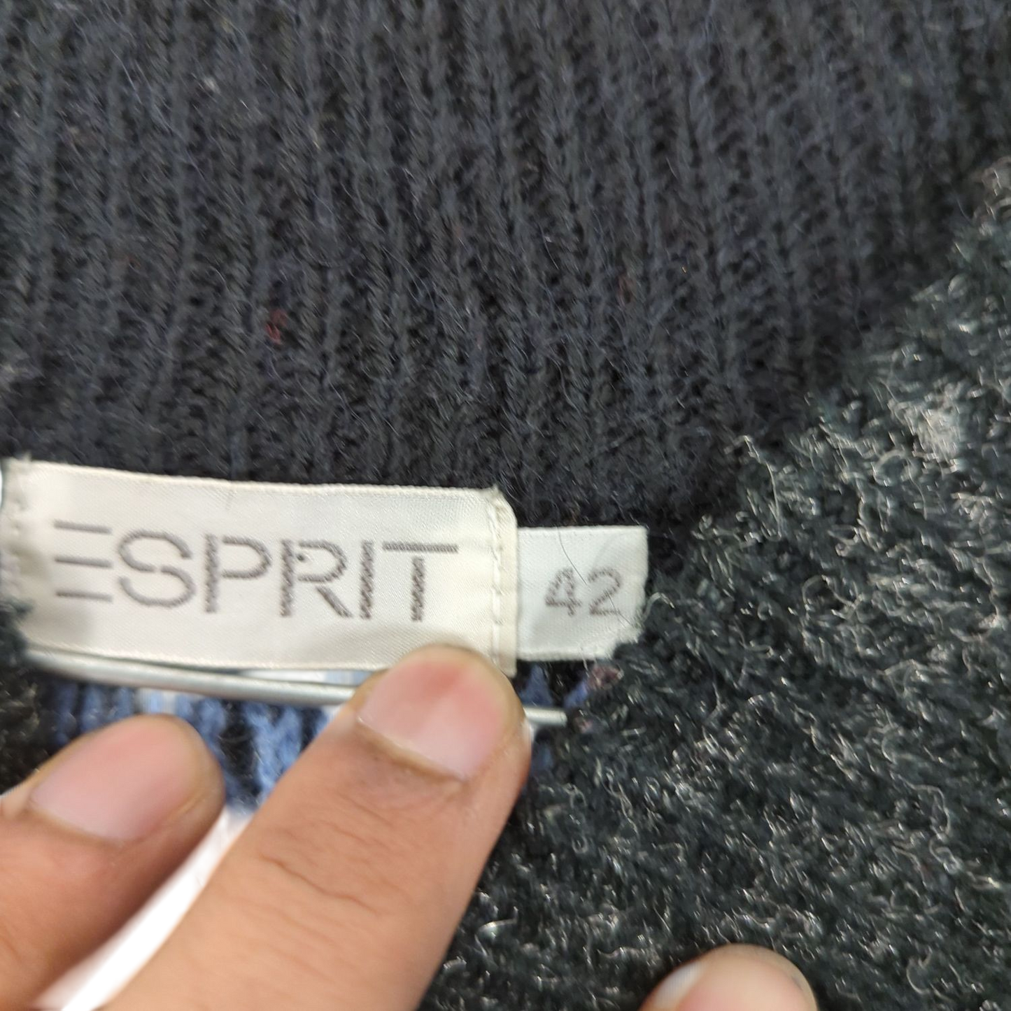ESPRIT Patterned Wool Sweater - Size 42
