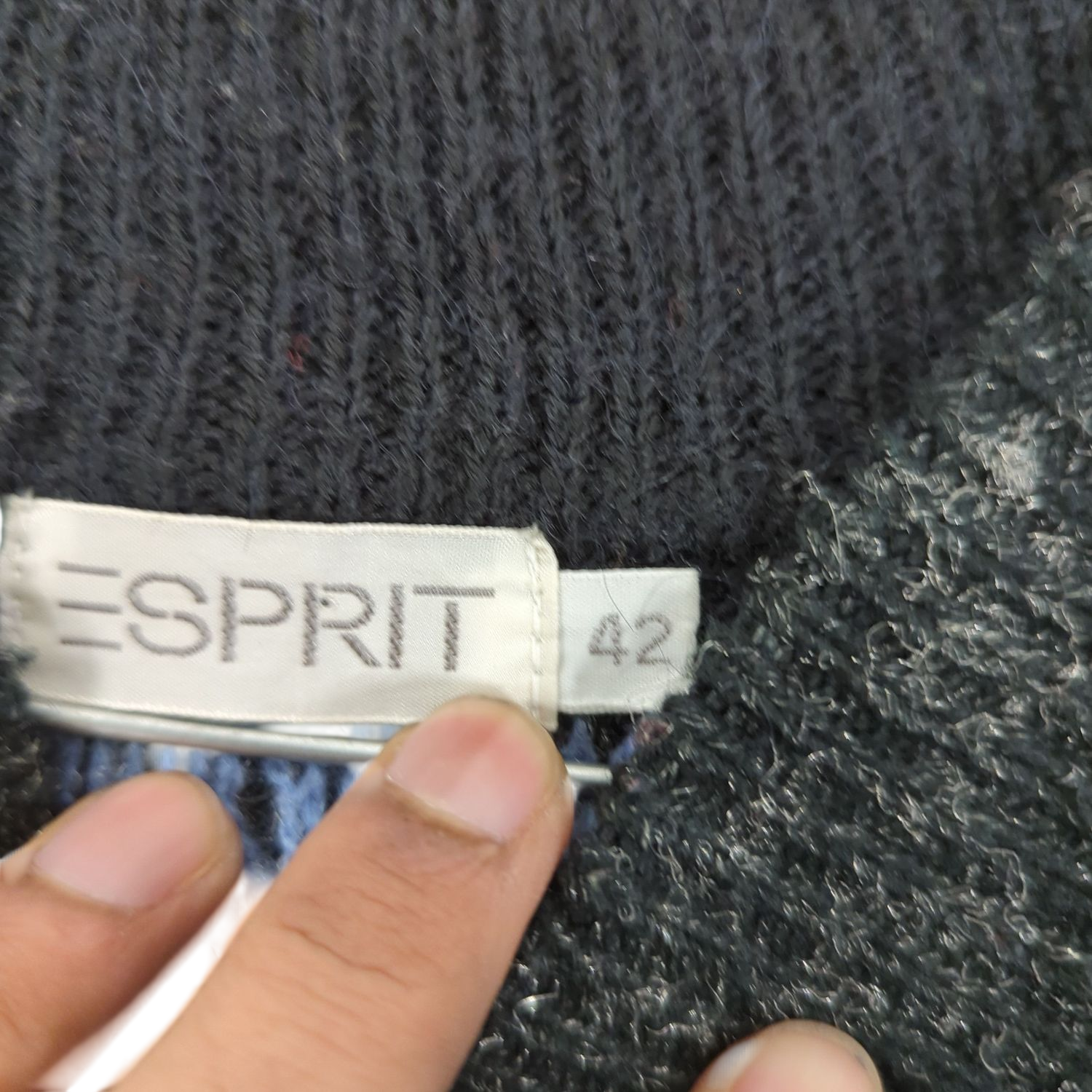 ESPRIT Patterned Wool Sweater - Size 42