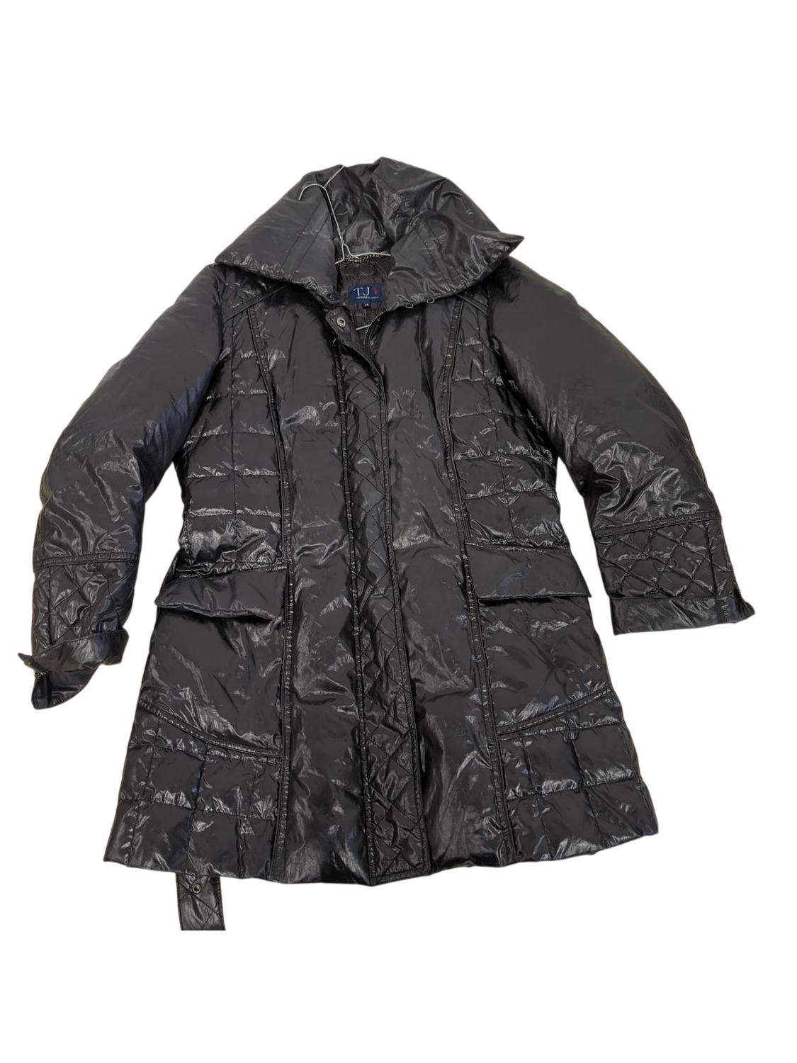 Trussardi Black Quilted Parka Jacket - Size 46