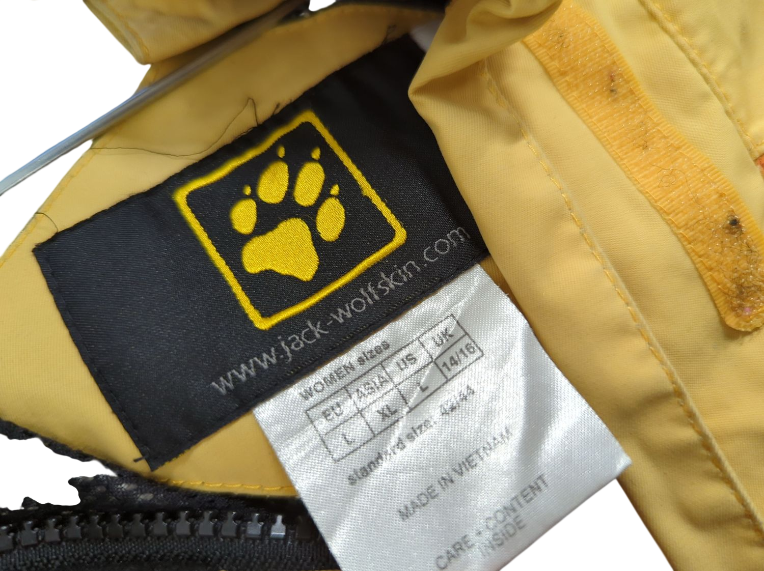 Jack Wolfskin Yellow & Orange Windbreaker Jacket - Size L