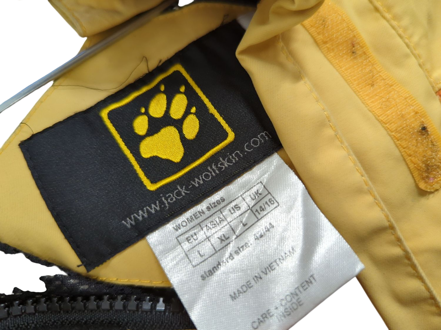 Jack Wolfskin Yellow & Orange Windbreaker Jacket - Size L