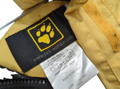 Jack Wolfskin Yellow & Orange Windbreaker Jacket - Size L