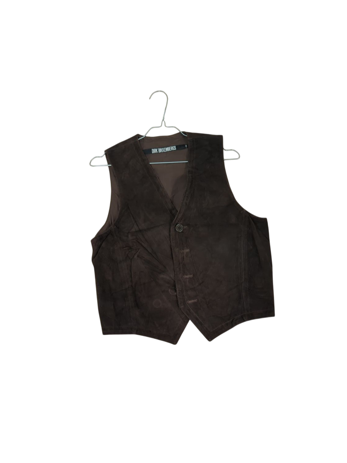 DIRK BIKKEMBERGS Brown Suede Vest - Size 37