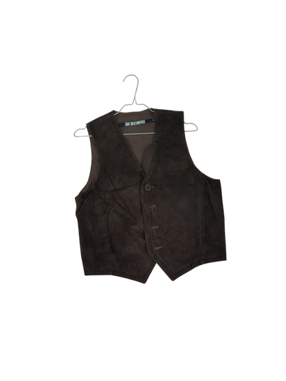 DIRK BIKKEMBERGS Brown Suede Vest - Size 37