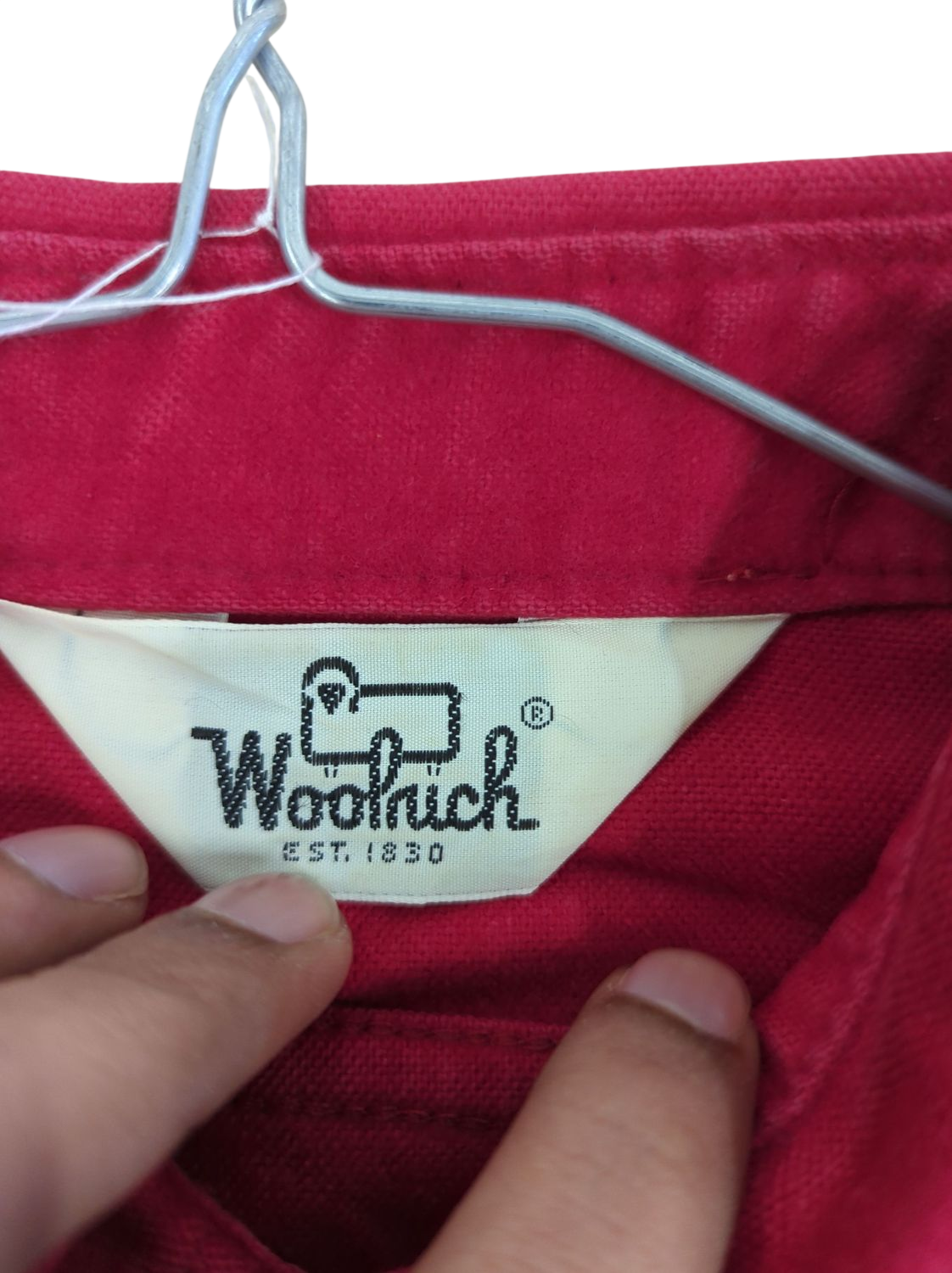 Wrangler Red Button-Down Shirt - EST 1830