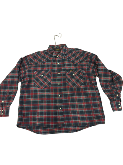 Lee Sanforized Plaid Button-Down Shirt - Size L