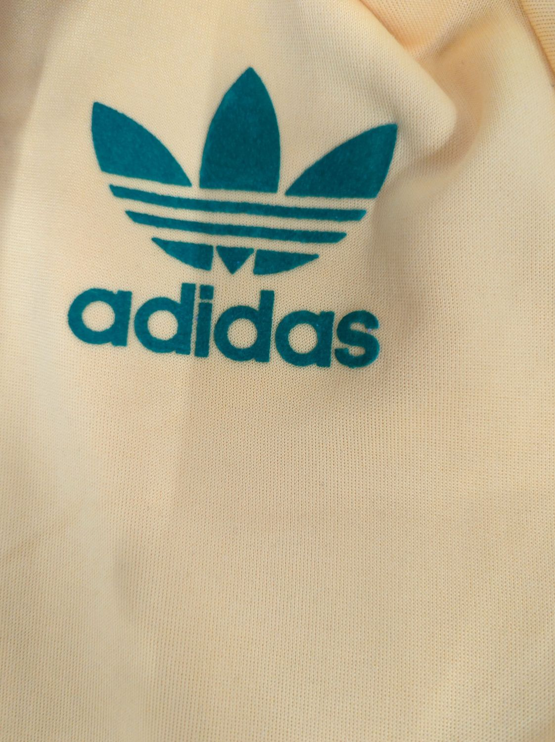 Adidas Yellow Track Jacket with Green Trim - Size UK/L EU/52