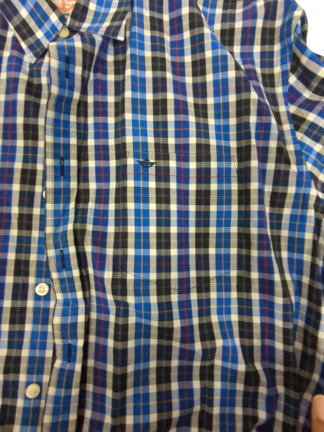 Dockers Blue Plaid Button-Down Shirt - Size XL