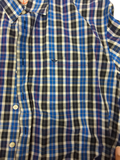 Dockers Blue Plaid Button-Down Shirt - Size XL