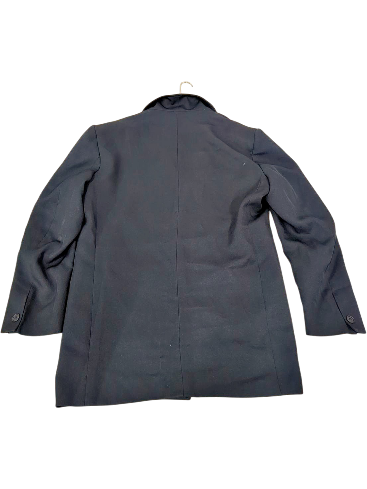 Ettore Pancaldi Black Wool Blend Coat - Size 52