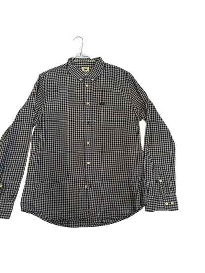 Lee Navy & White Checkered Button-Down Shirt - Size L
