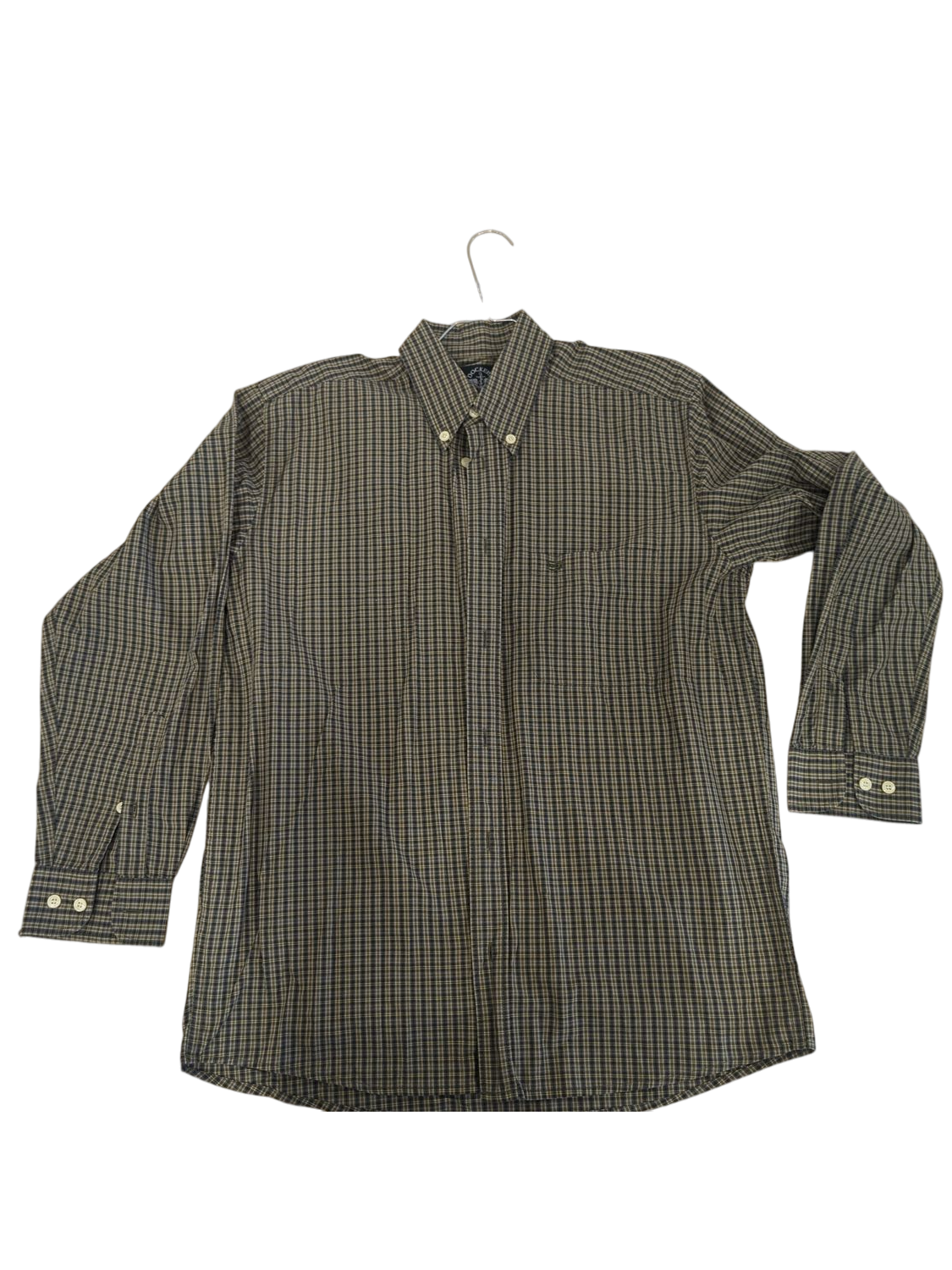 Dockers Green Plaid Button-Down Shirt - Size M