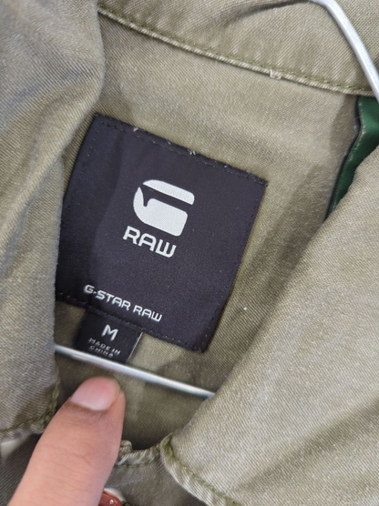 G-Star RAW Olive Green Button-Down Shirt - Size M