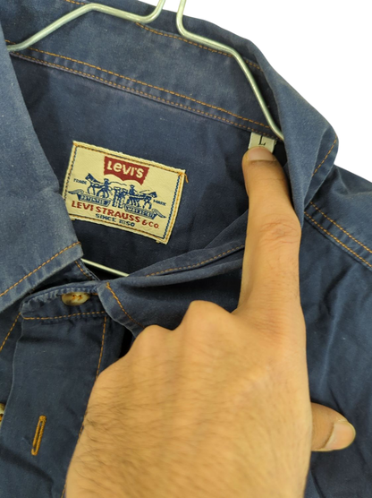 Levi's Strauss & Co Navy Denim Shirt - Size L