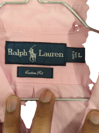 Ralph Lauren Pink Button-Down Shirt - Custom Fit