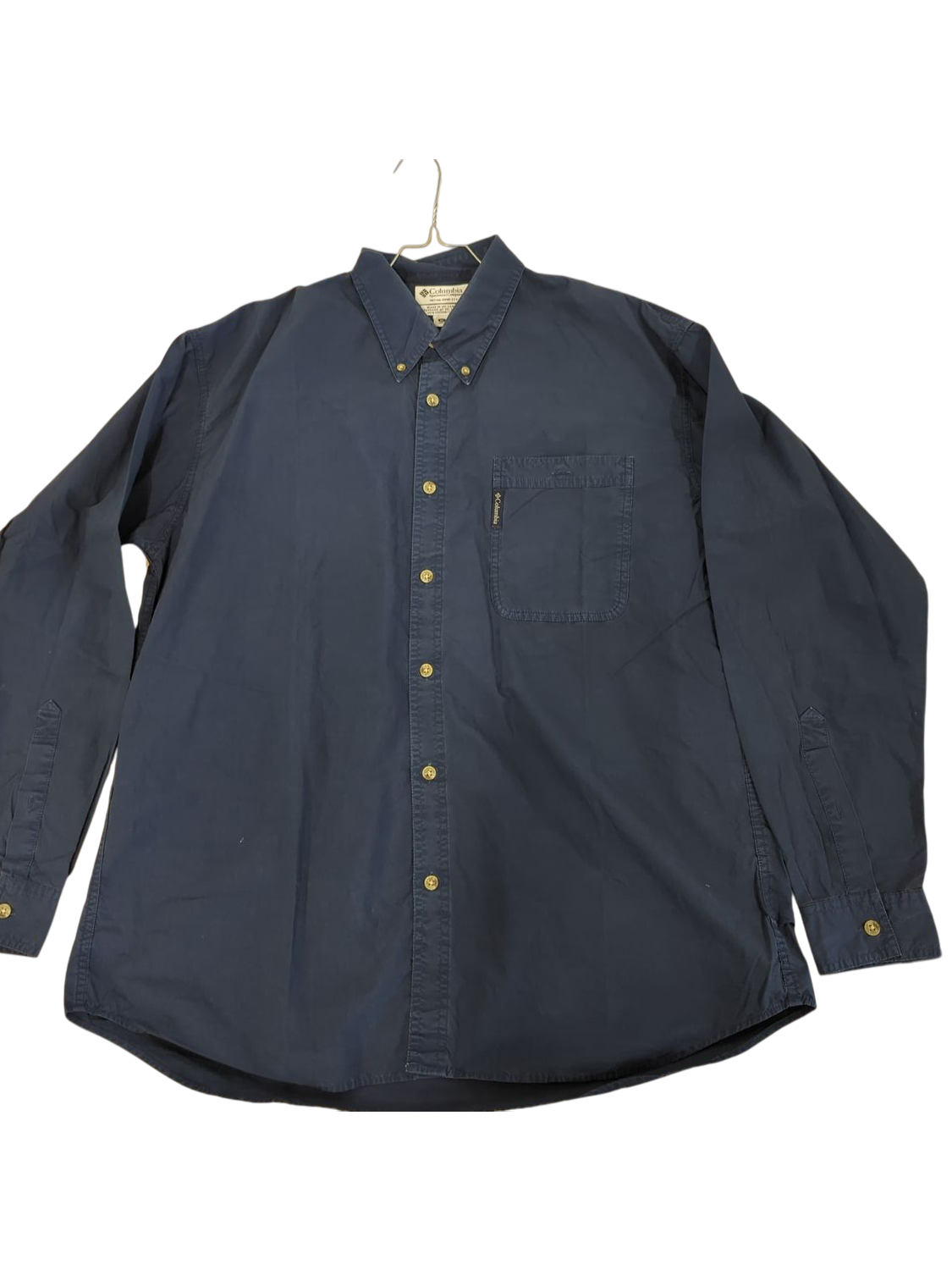 Columbia Sportswear Navy Button-Down Shirt - 100% Cotton