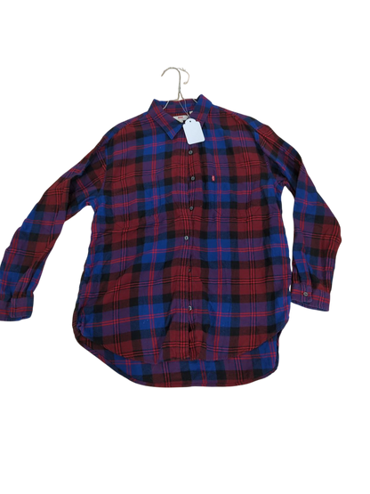 Levi's Red and Blue Plaid Flannel Shirt - Size S