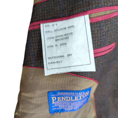 Pendleton Wool Blend Brown Blazer - Size 48R
