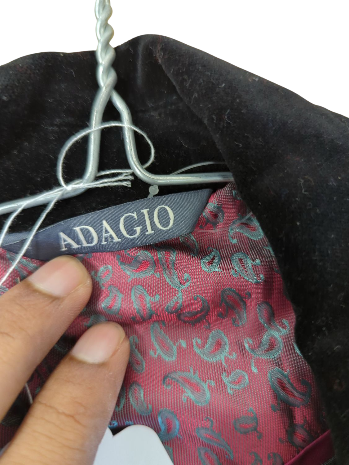 ADAGIO Grey Patterned Blazer Jacket