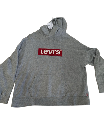 Levi's Grey Sweatshirt with Red Logo Patch - Size S