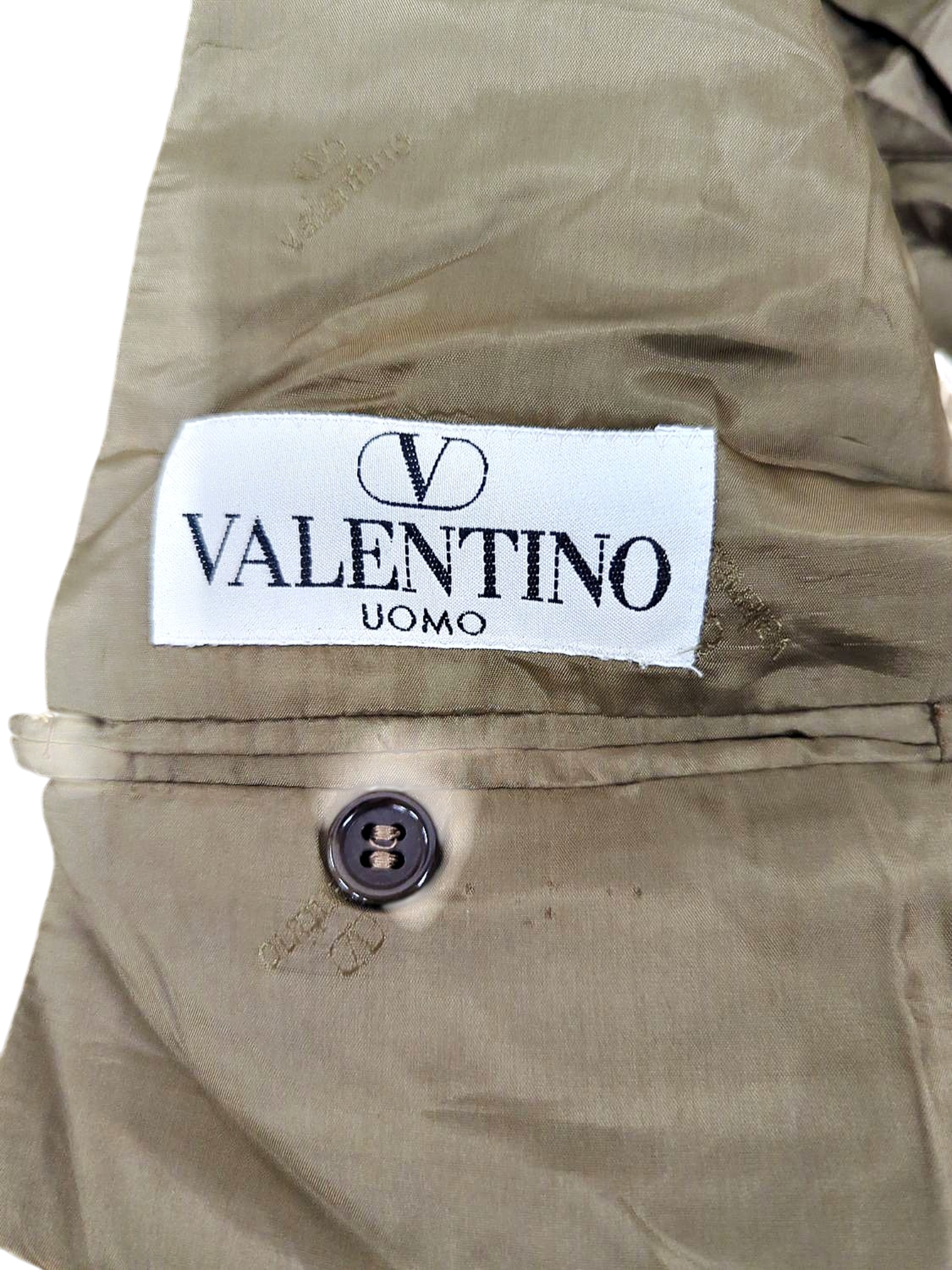 Valentino Uomo Brown Checkered Wool Blend Blazer - Made in Italy