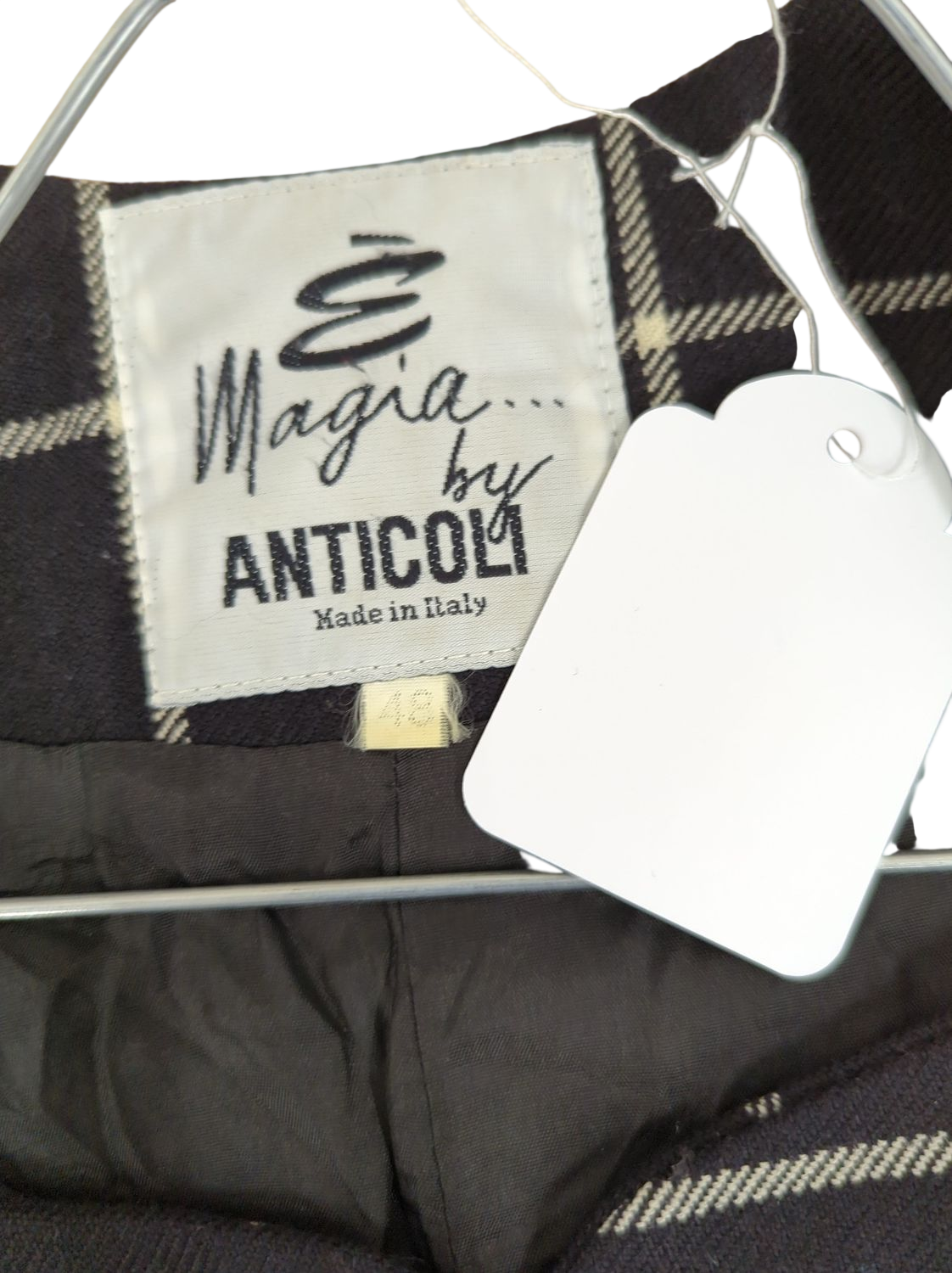 Margiela for Anticoli Black & White Checkered Button-Down Shirt - Made in Italy