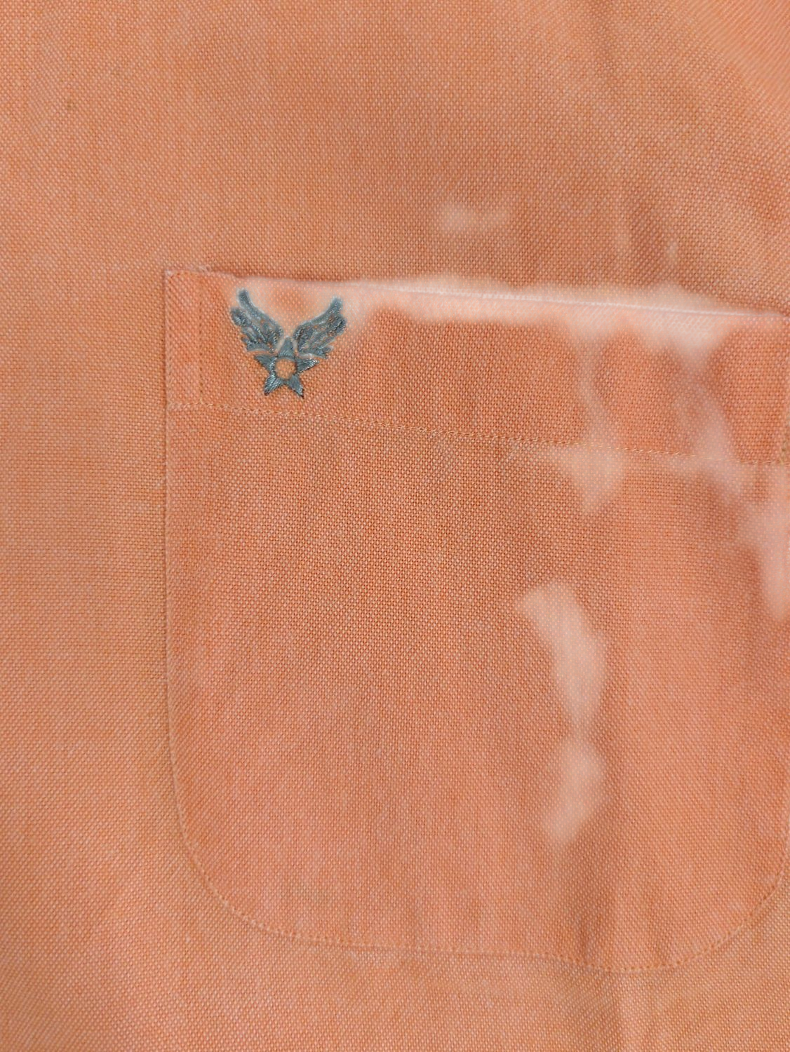 Aviator Orange Button-Down Shirt - Long Sleeve Cotton Casual Shirt
