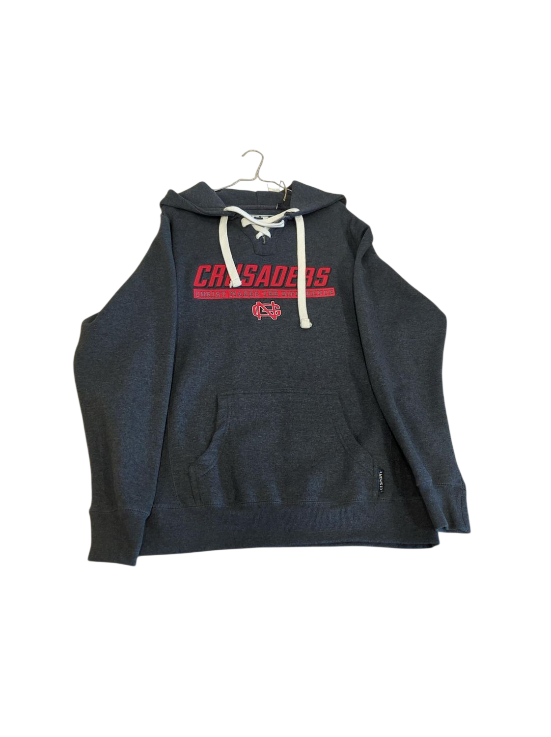 Crusaders Grey Hoodie with Red Logo - Size M