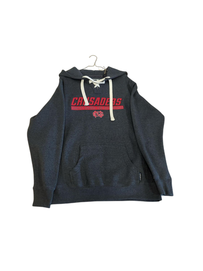 Crusaders Grey Hoodie with Red Logo - Size M