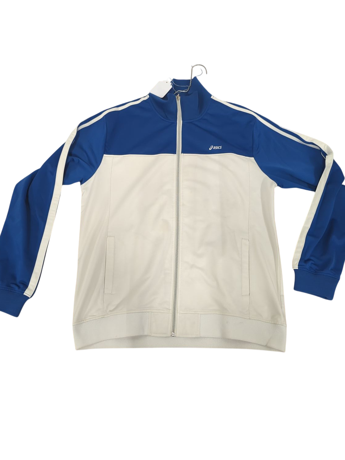 Asics Blue & White Windbreaker Jacket - Size XL