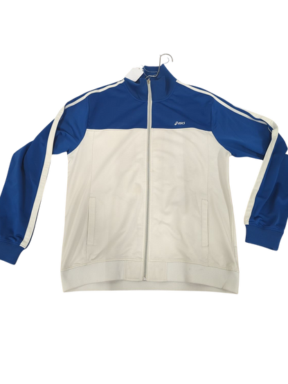 Asics Blue & White Windbreaker Jacket - Size XL