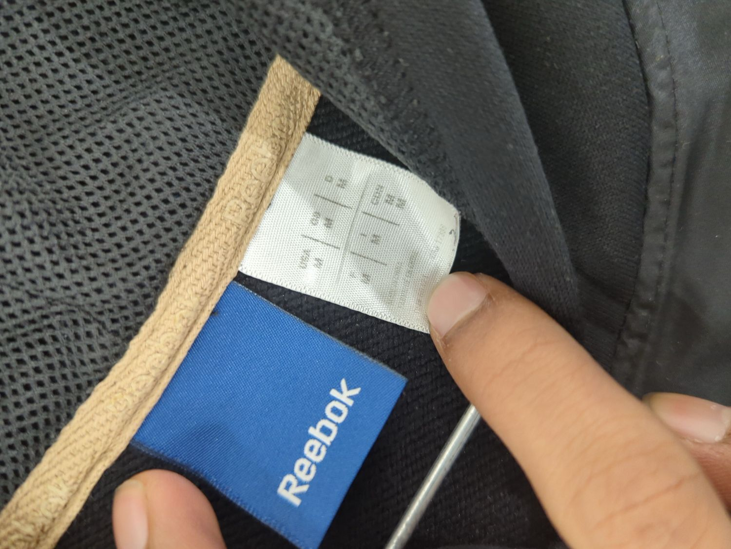 Reebok Black Windbreaker Jacket with Hood - Men's