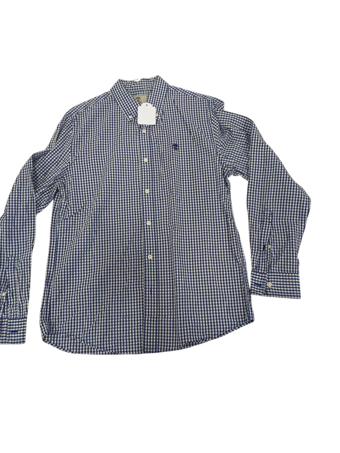 Timberland Blue Gingham Check Button-Down Shirt - Size M
