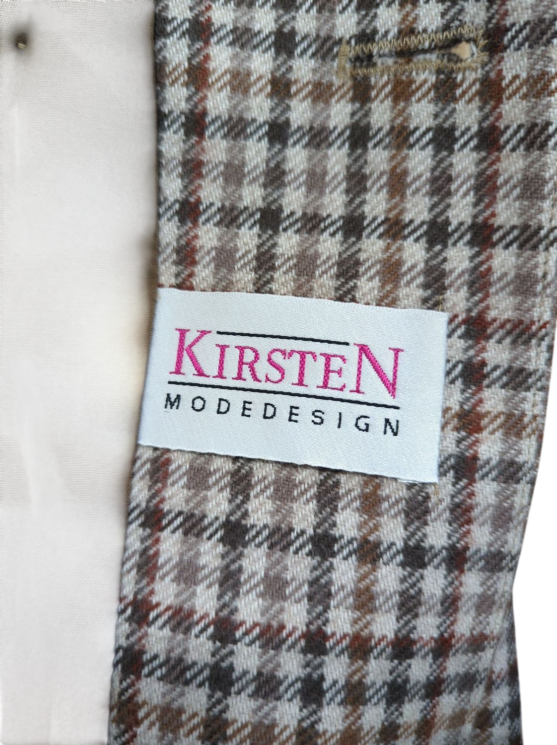 Kirsten Modedesign Checkered Pattern Coat - Vintage Style