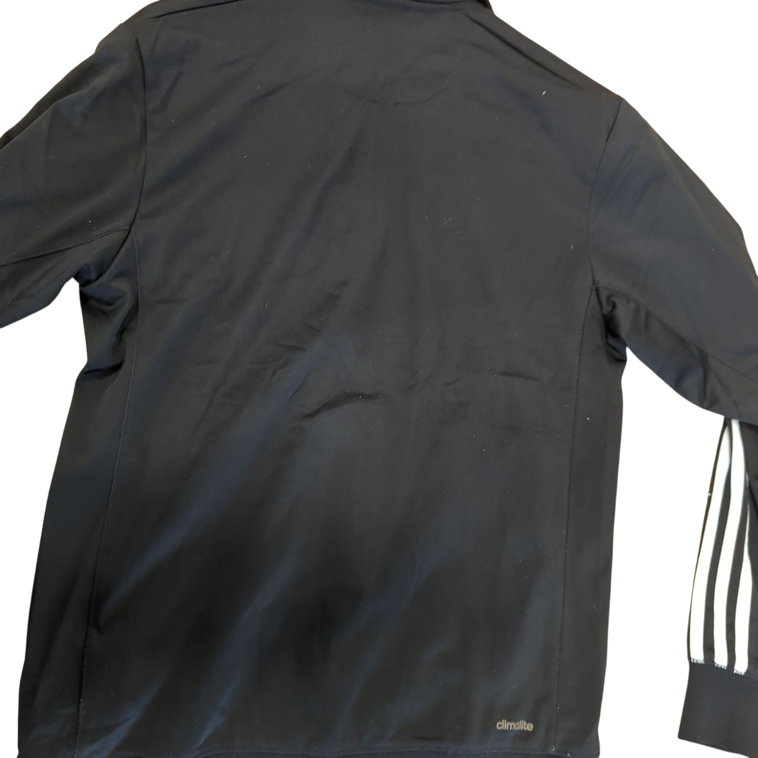 Adidas Black Track Jacket with Three Stripes - Size S