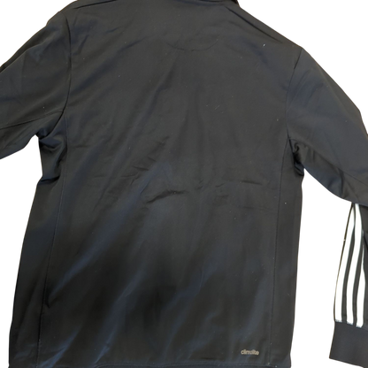 Adidas Black Track Jacket with Three Stripes - Size S