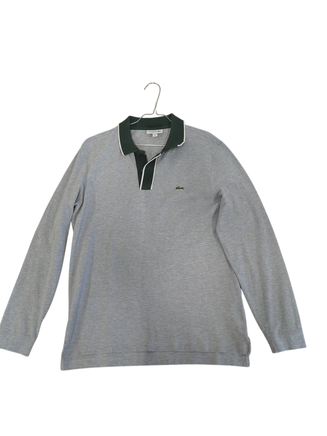Lacoste Grey Long Sleeve Polo Shirt - Size FR 4 (US M)