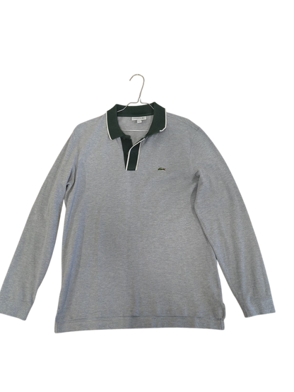 Lacoste Grey Long Sleeve Polo Shirt - Size FR 4 (US M)